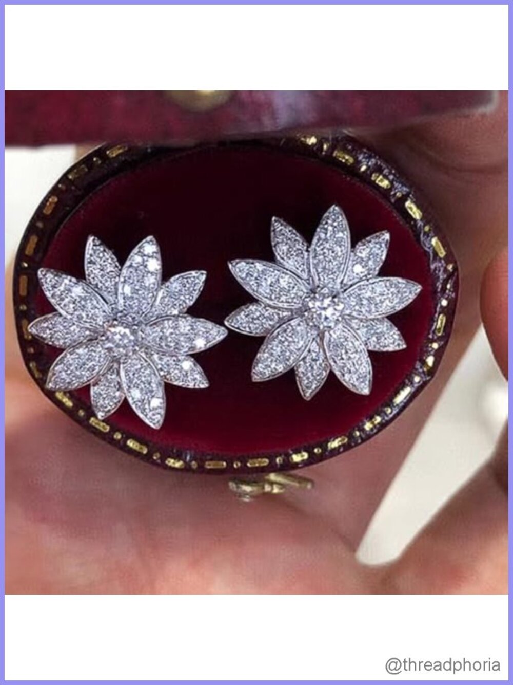 Flower Stud Earrings with Brilliant CZ, Wedding Jewelry, Women's Earrings